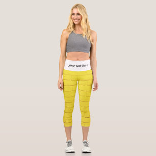 yellow brick wall capri leggings