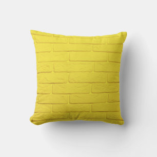 yellow brick wall cushion