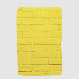 yellow brick wall golf towel
