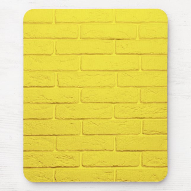 yellow brick wall mouse mat (Front)