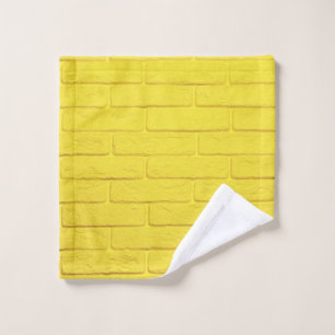 yellow brick wall wash cloth