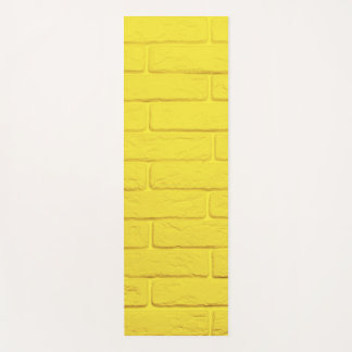 yellow brick wall yoga mat