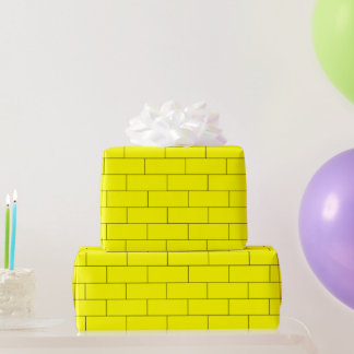 Yellow Bricks Pattern Wrapping Paper