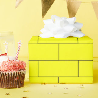Yellow Bricks Pattern Wrapping Paper