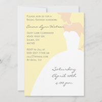 Yellow Bride Silhouette Bridal Shower