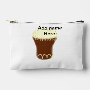 Yellow brown drum watercolor add name hand-drawn s accessory pouch