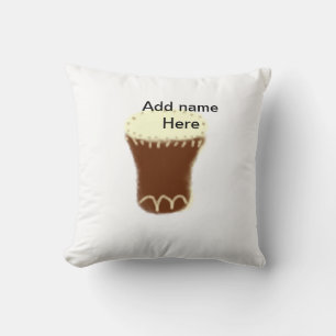 Yellow brown drum watercolor add name hand-drawn s cushion