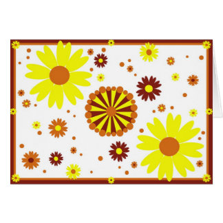 Yellow & Brown Flowers Card