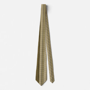 Yellow Brown Gold Stylish Modern Abstract Pattern Tie