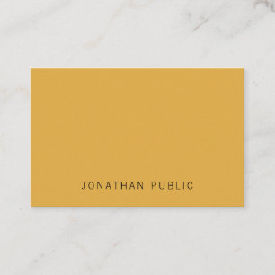 Yellow Brown Modern Minimalist Simple Template Business Card
