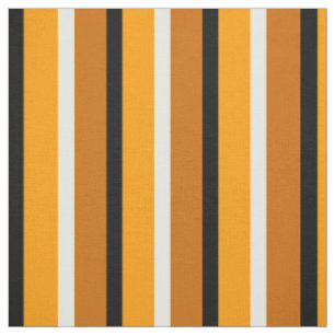 Yellow Brown Orange Stripes Pattern Design Fabric