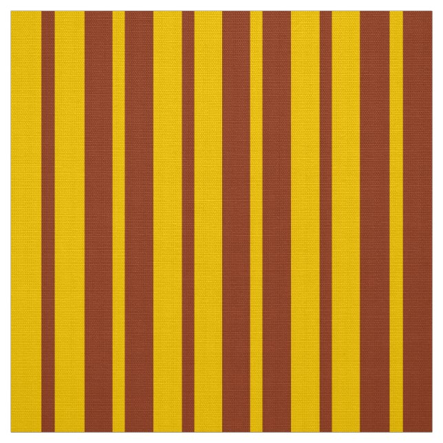 Yellow Brown Stylish Stripes Pattern Design  Fabric (Swatch)