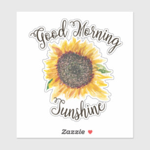 Yellow Brown Sunflower Good Morning Sunshine