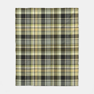 Yellow-brown tartan plaid. fleece blanket