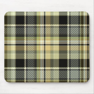 Yellow-brown tartan plaid. mouse mat