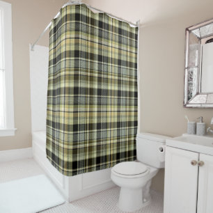 Yellow-brown tartan plaid.  shower curtain