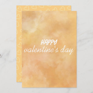 Yellow - Brown Valentine's Day Holiday Card