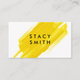 Yellow Brushed Business Card