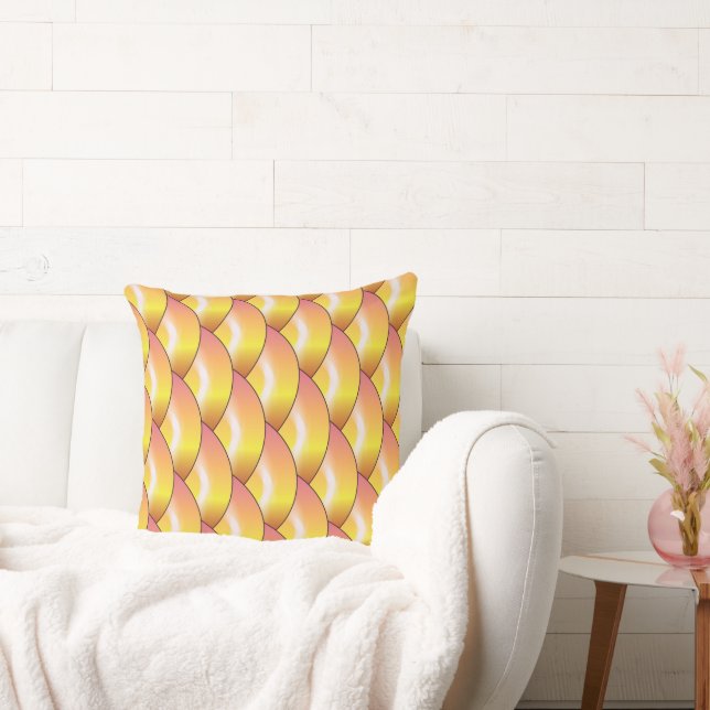 yellow bubble pattern cushion (Couch)
