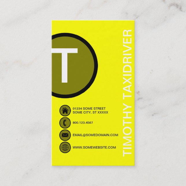 yellow bubbles business card (Front)
