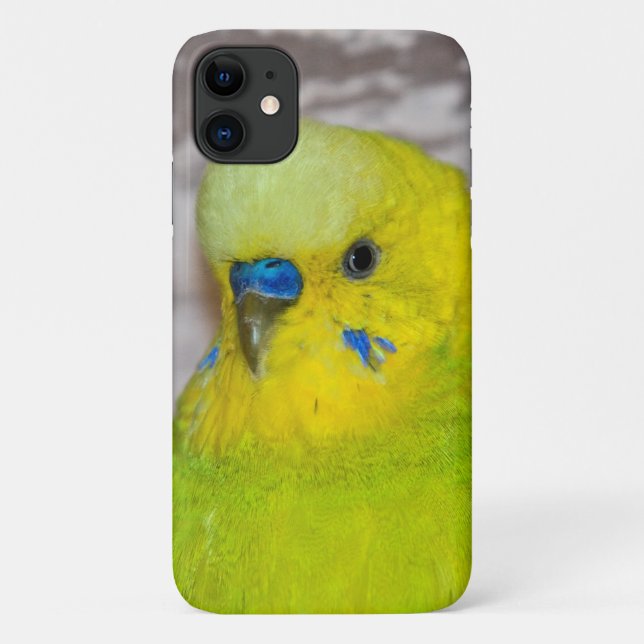 Yellow Budgie iPhone 11 Case (Back)