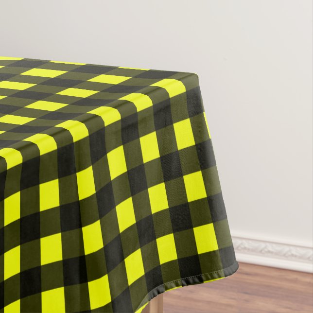 Yellow Buffalo Large Plaid Tablecloth (In Situ)