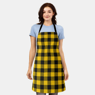 Yellow buffalo plaid Apron
