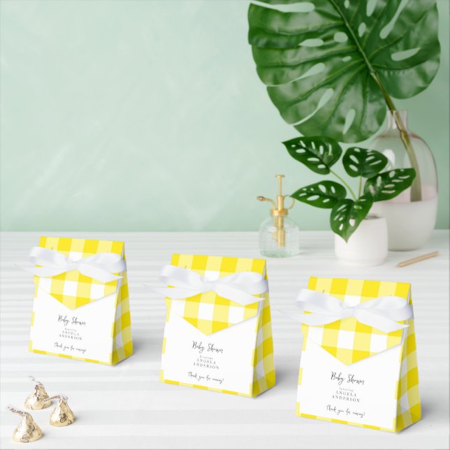 Yellow Buffalo Plain Baby Shower Thank You Favour Box (Multiple)