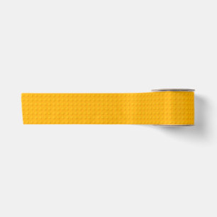 Yellow Building Bricks Satin Ribbon