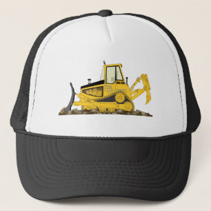 Yellow Bulldozer Trucker Hat