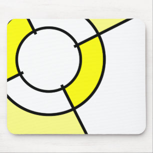 yellow bullseye mouse mat
