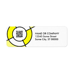 yellow bullseye QR code