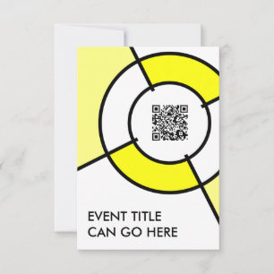 yellow bullseye QR code Invitation