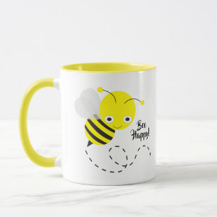 Yellow Bumble Bee, Bee Happy! Mug