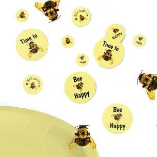 Yellow Bumblebees Bee Happy Confetti