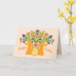 Yellow🐰  Bunnies with  Folklore Touch Custom Text Card