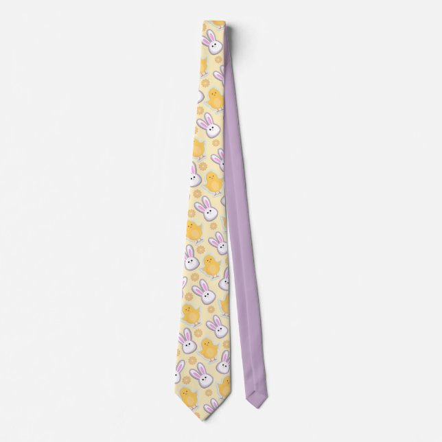 Yellow Bunny and company Whimsical Easter Tie (Front)