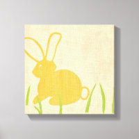 Yellow Bunny and Green Grass by Chariklia Zarris