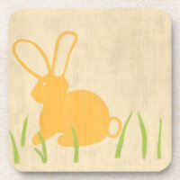 Yellow Bunny and Green Grass by Chariklia Zarris