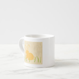 Yellow Bunny and Green Grass by Chariklia Zarris Espresso Cup