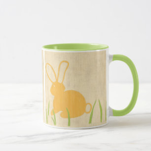 Yellow Bunny and Green Grass by Chariklia Zarris Mug