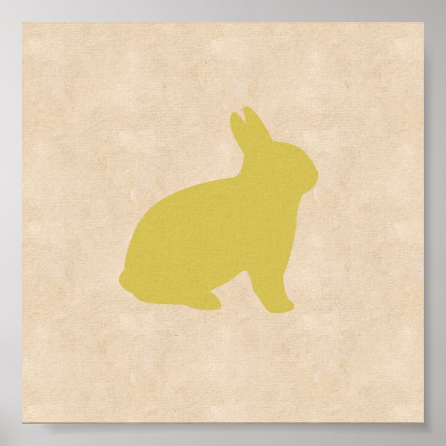 Yellow Bunny Canvas Poster (Front)