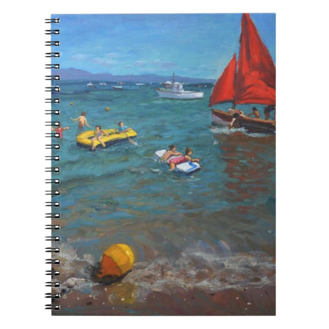 Yellow Buoy and Red Sails Abersoch Notebook (Front)