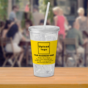 Yellow Business Brand Acrylic Tumbler