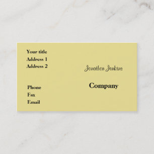 Yellow Business Card