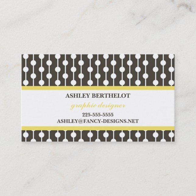 Yellow Business Card (Front)