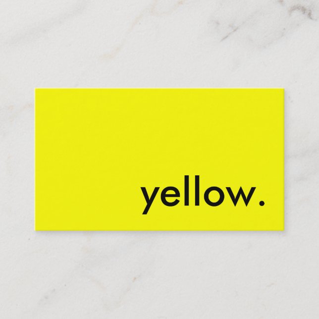 yellow. business card (Front)