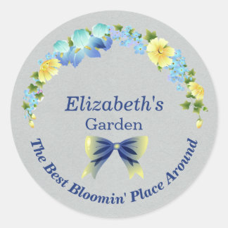 Yellow Buttercups and Blue Iris Sticker
