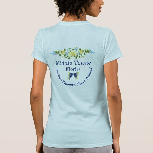 Yellow Buttercups and Blue Iris T-Shirt (Back)