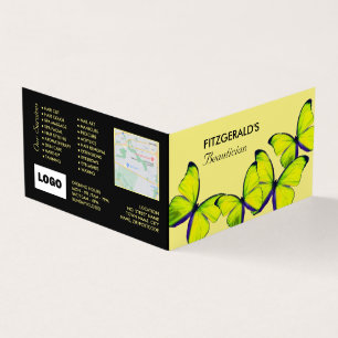 Yellow Butterflies, Beautician, Loyalty Card, Business Card